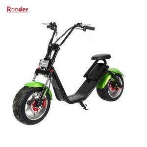 Citycoco harley electric scooter with EEC certification Fat tire Rear brake lamp Turn lamp License plate light Rearview mirrors Dashboard and removable lithium battery r804e from Rooder city coco f...