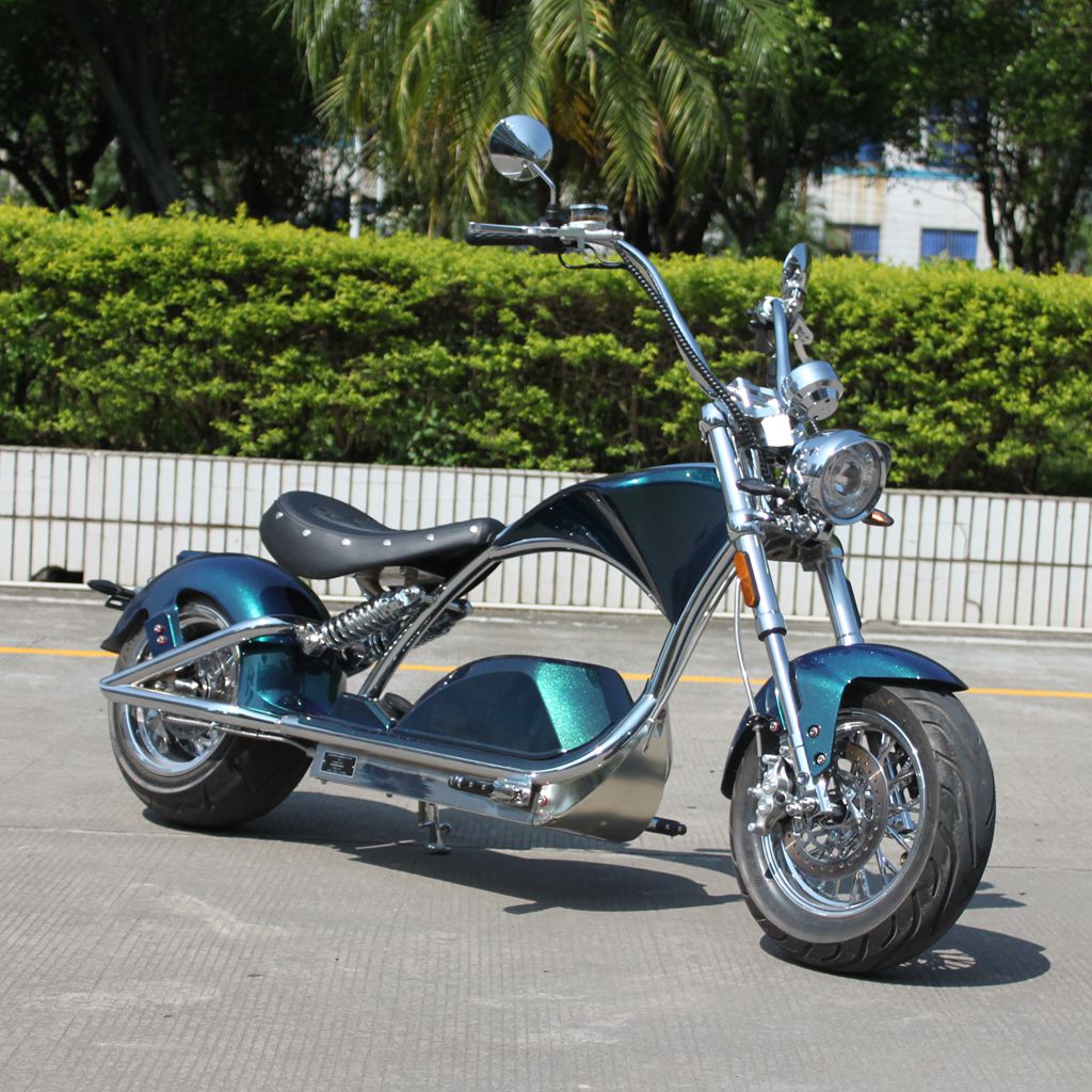 Rooder sara m1ps electric scooter bike citycoco chopper 72v 4000w diamond turquoise green