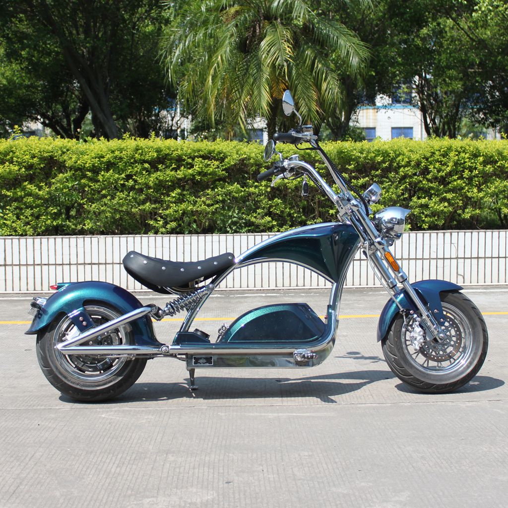Rooder sara m1ps electric scooter bike citycoco chopper 72v 4000w diamond turquoise green