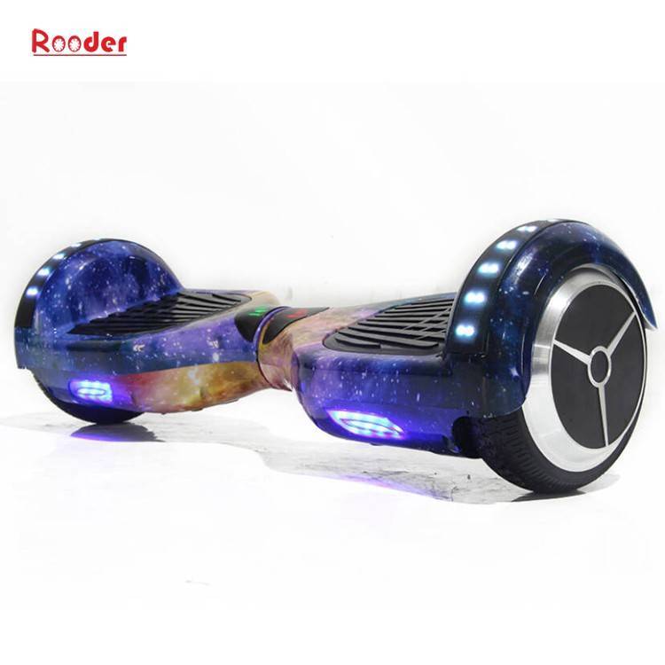 hoverboard 6.5 inch 2 wheel self balancing electric scooter r8 with upper led lamp samsung battery from Rooder Technology LTD