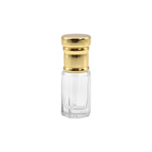 Transparent polygonal glass bottle for essential oil 3ml 6ml 9ml