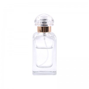 Empty 50ml Transparent Crimp Neck Aluminum Sprayer Perfume Glass bottle