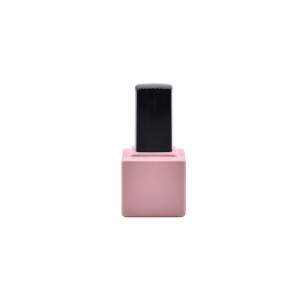 10ml square cube empty pink color nail polish glass bottle