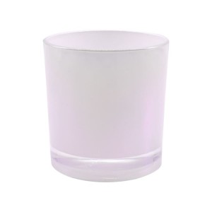 Hologram Coating Round Empty Glass Candle Jar Candle Container