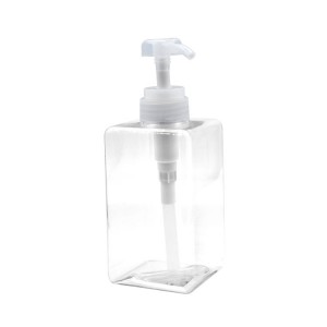 500ml empty square PETG plastic pump bottle for hand soap