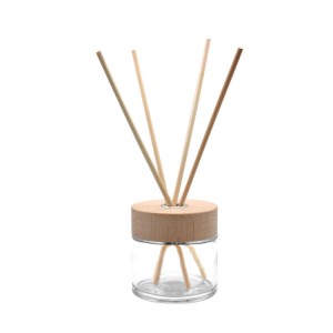 100ml Empty Reed Diffuser With Wooden Cap For Fragrance Oil Glass Bottle