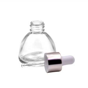 unique shape transparent 20ml glass pipette bottle