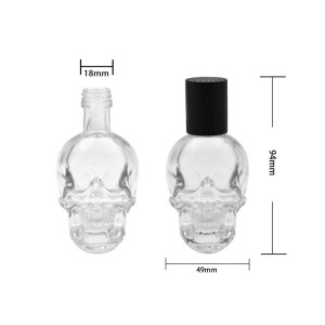 Skull Shape 100ml Empty Perfume Bottles With Plastic Cap