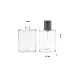 Oval Shape 30ml Glass Perfume Bottles With Aluminum Outer Cap For Perfume Oil