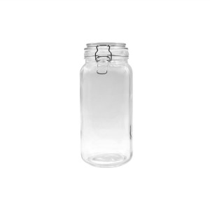 Glass Kitchen Storage Canister Mason Jars with Lids, Airtight Glass Canister with Hinged Lid
