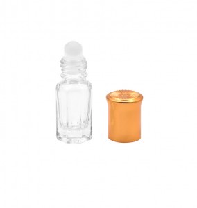 6ml Roller Bottles Clear Glass Roll on Bottles Refillable Essential Oil Perfume Rollerball Bottles Container vial