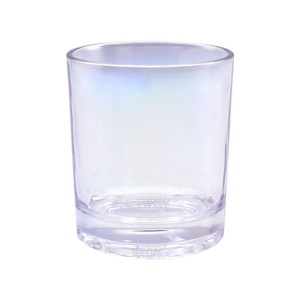 Hologram Coating Glass Candle Jars With Lids For Candle Making