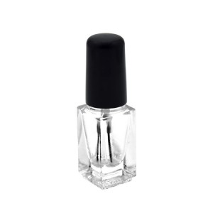 3ML square empty nail polish bottles glass bottle plastic cap brush