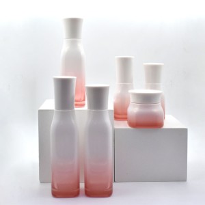 customized cosmetics container lotion pump glass bottle