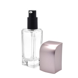 empty cosmetics skincare lotion serum pump glass bottle with cap 40ml