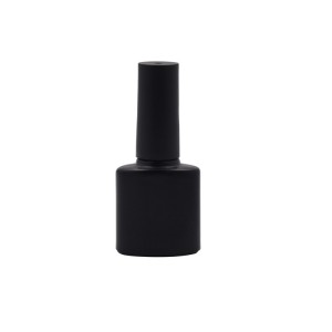 10ml Oval Empty Black Gel Nail Polish Glass Bottle with Dupont Brush