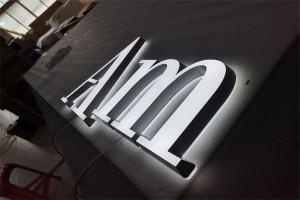 Large 3d channel acrylic letters outdoor hotel store logo led illuminated signage letras