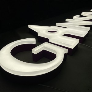 illuminated acrylic letters front lit signs led letters for wall store front acrylic sign
