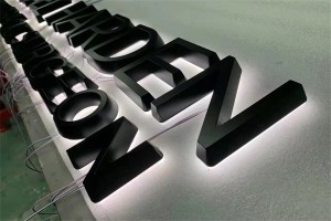 High Quality 3d illuminated custom led building wall backlit shop Outdoor letter sign business logo design