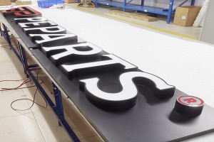 Customized Luminous 3D Outdoor Building Sign Letters Giant Letters Front Lit Led Signs For Store Shop Signage