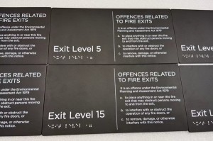 Braille Signage Manufacturer Custom Hotel Wayfinding Signage Indoor Directional Signage Exit Sign With Braille For Door/Wall