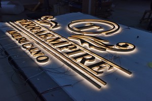 High Quality backlit metal signage 3d logo metal channel light up led letters lettre 3d