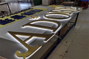Led signage outdoor Giant 3d metal letters Outdoor office 3d illuminated custom led letter sign
