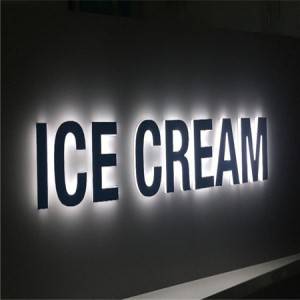 Led acrylic backlit channel letter sign