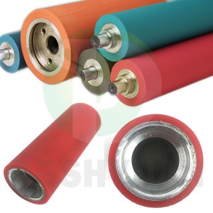 polyurethane rubber coated rollers wear-resistant unpowered rubber rollers