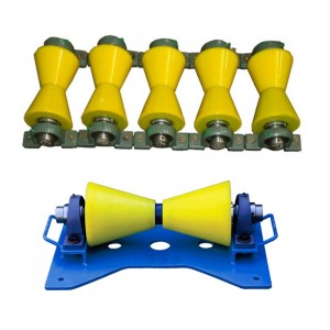 Pipe PU rubber roller with pillow block