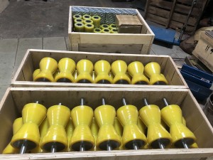 industrial pipe rollers PU polyurethane rubber roller