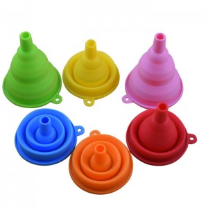 Collapsible Silicone funnel Silica gel medical products