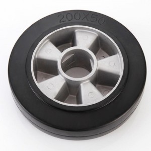 Rubber casters with 6005RS bearing