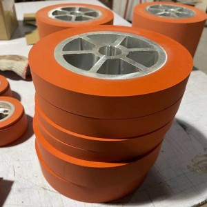 hot stamping silicone rubber wheel for Extrusion Line Equipment machine