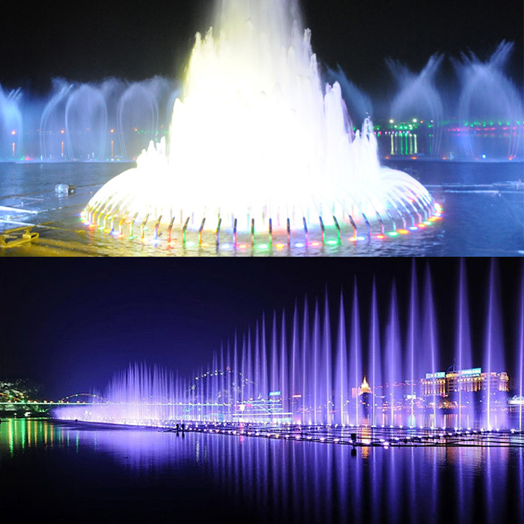 Outdoor stainless steel nozzles music dancing light fountain and Water Features