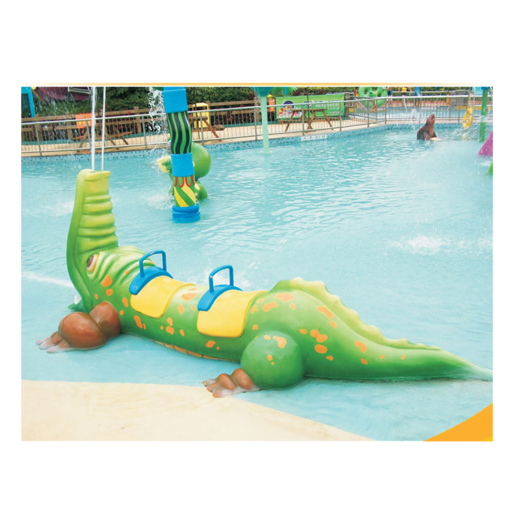 Popular Design for Sauna Home - Kids Fiberglass Water Pool Toys Crocodile Spray for Water Park – Runmiao