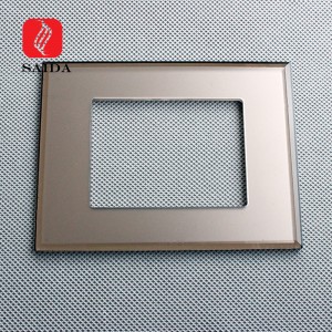 Customized 120x70x3mm Bronze Tempered Glass Switch Frame