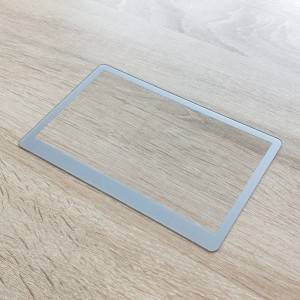 0.7mm Anti-Glare Display Touch Panel Cover Glass with Silver Bezel