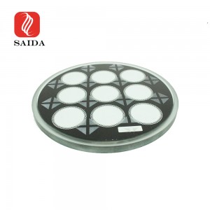 12 mm rund täckskärm Steg härdat glas för scenbelysning