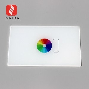 3mm UV Printed Crystal Clear White Switch Glass Panel