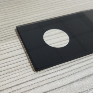Hot 2mm Top Protective Glass with Drilled Hole for HMI Panels