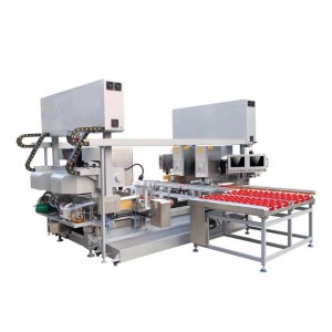 Online CNC Glass Corner Grinding & Polishing Machine with Camera Position System,Four Head CNC Glass Corner Edging Polishing Machine,CNC Glass Raduis Grinding Polishing Machine