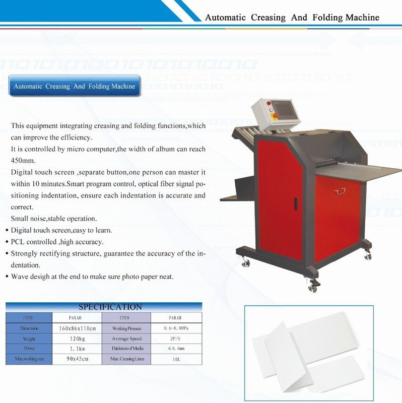 Hardcover Paper Photo Maker Machine Creasing and Folding Equipment