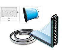 Insulating Glass For Good Adhesive Warm Edge Spacer Rubber Seal Strip