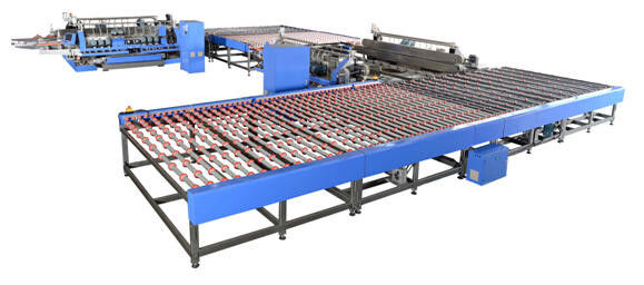 U type Glass Processing Machinery Double Edger and Polisher Line Low noise,Glass Double Edging Line,Glass Double Edger