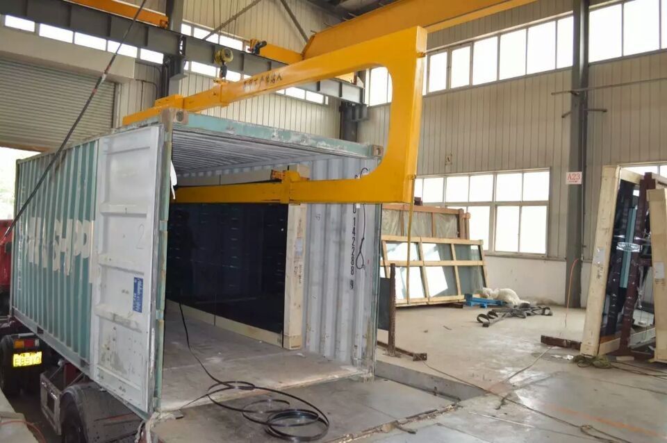 Low Noise U Shape Container Loading Glass Handing Machine Stable Working