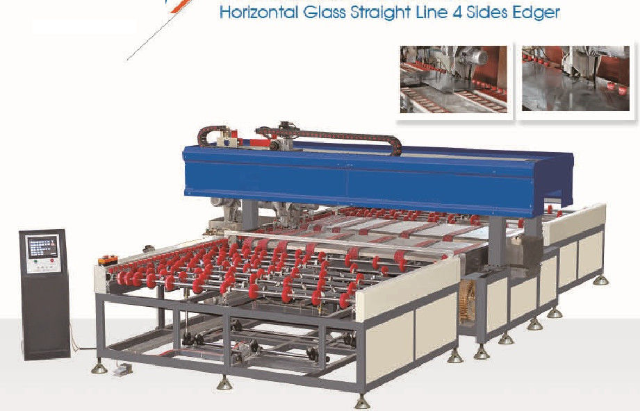 Horizontal 4 Side Glass Edging Machine Full Automatic,Automatic Glass Seaming Machine,Horizontal Glass Seaming Machine