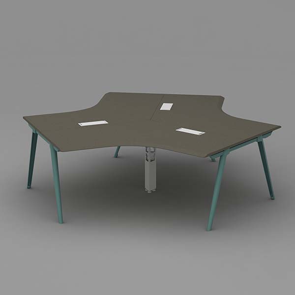 factory customized Modern Meeting Desk -  Neofront Desk Systems 120 degree workstation/bench / – Saosen