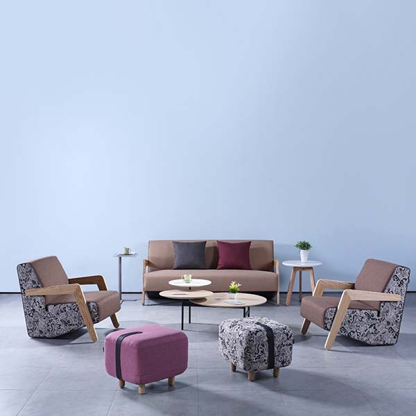 Big Discount Steel Mesh Garden Furniture - Neofront sofa and stool/ Lounge stool/ fabric stool – Saosen