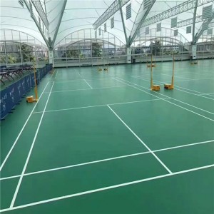 PVC sports hall floor for indoor sport court vinyl badminton court floor material